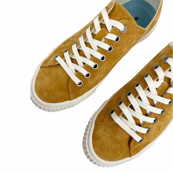 SeaVees Desert Gold Tan Suede Darby Sneaker Shoes - Picture 5 of 15